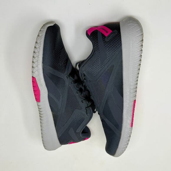 Reebok Flexagon Force 2.0 Training Shoes Womens 8 1/2 Gray Pink I.10.2 Comfy - Picture 10 of 13